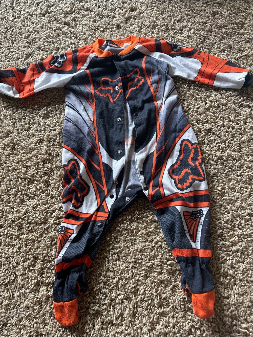 Carmichael Fox button Footed One-Piece